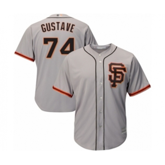 Men's San Francisco Giants #74 Jandel Gustave Grey Alternate Flex Base Authentic Collection Baseball Player Jersey