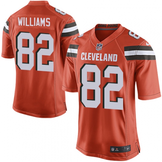 Men's Nike Cleveland Browns #82 Kasen Williams Game Orange Alternate NFL Jersey - Ujersey