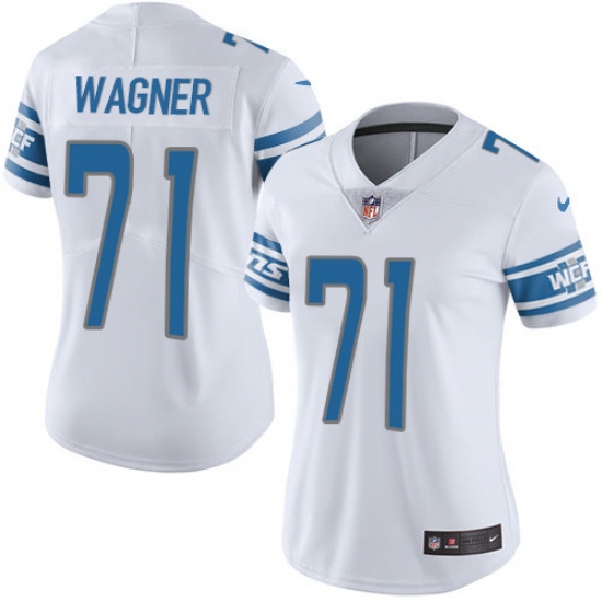 Women's Nike Detroit Lions #71 Ricky Wagner Elite White NFL Jersey - Ujersey