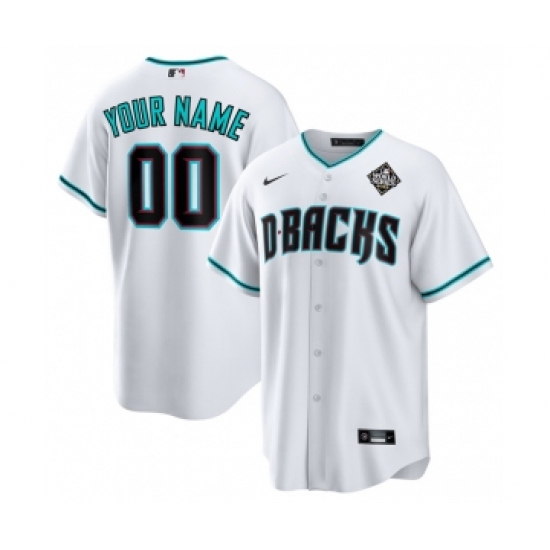 Men's Arizona Diamondbacks Active Player Custom White 2023 World Series Cool Base Stitched Baseball Jersey - Ujersey