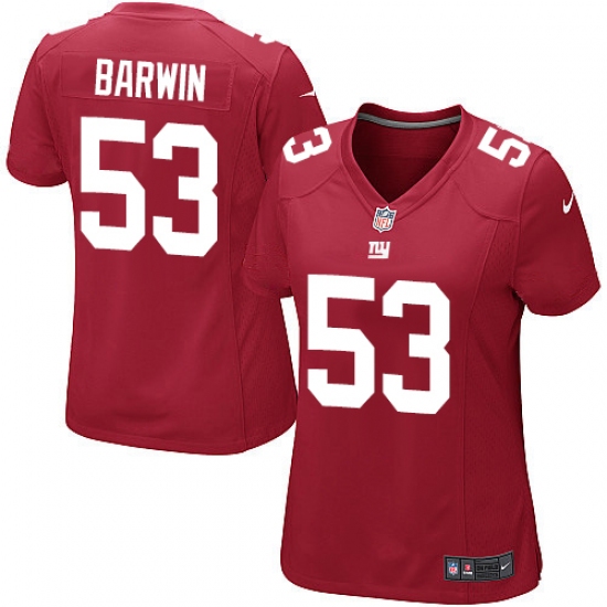 Women's Nike New York Giants #53 Connor Barwin Game Red Alternate NFL Jersey - Ujersey