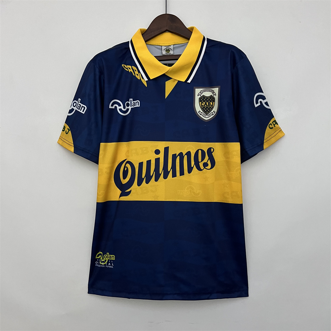 Boca Juniors Retro Soccer Jersey Home Custom Shirt 1995/96 - ujerseystore