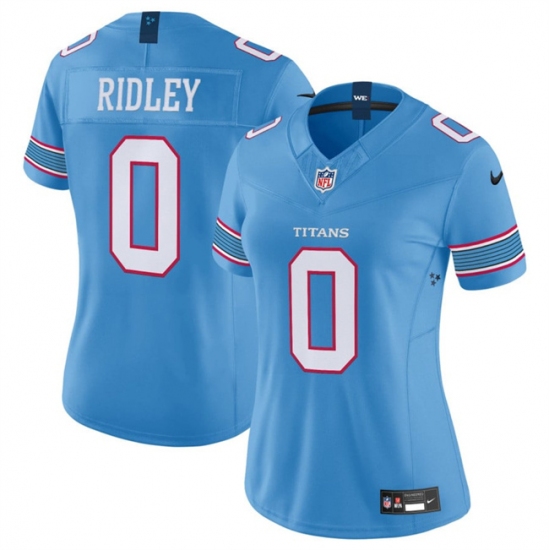 Women's Tennessee Titans #0 Calvin Ridley Light Blue 2026 F.U.S.E. Vapor Limited Stitched Football Jersey(Run Small) - Ujersey