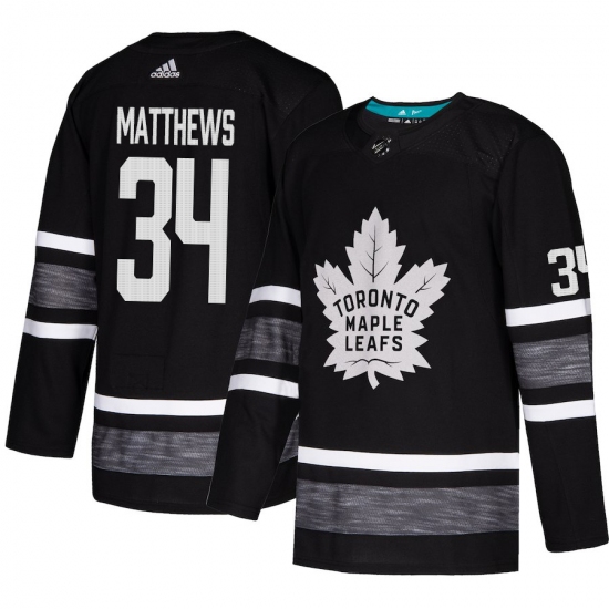 Men's Adidas Toronto Maple Leafs #34 Auston Matthews Black 2019 All-Star Game Parley Authentic Stitched NHL Jersey - Ujersey