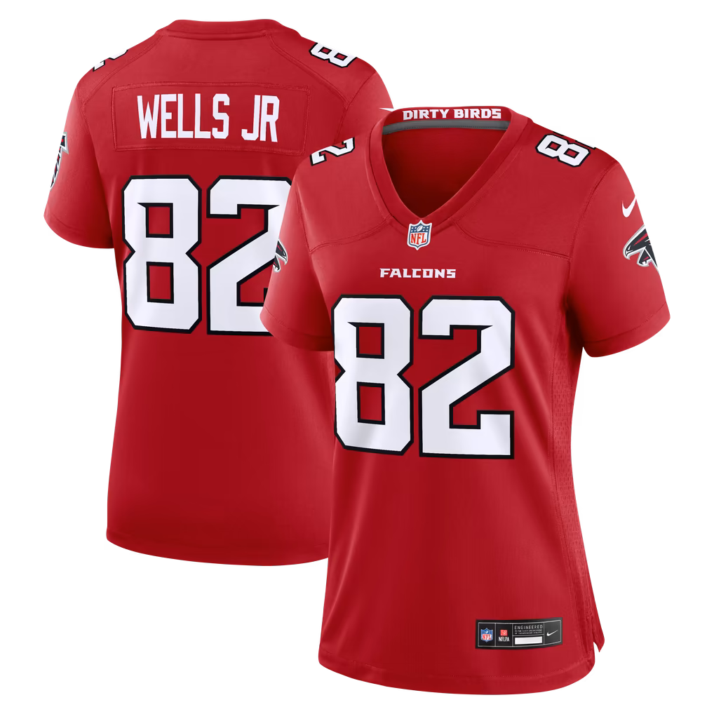 Women's Atlanta Falcons Antwane Wells Jr. Nike Red Team Game Jersey - U-jersey