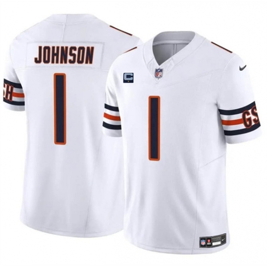 Men's Chicago Bears #1 Jaylon Johnson White 2024 F.U.S.E. With 1-star C Vapor Untouchable Limited Football Stitched Jersey - Ujersey