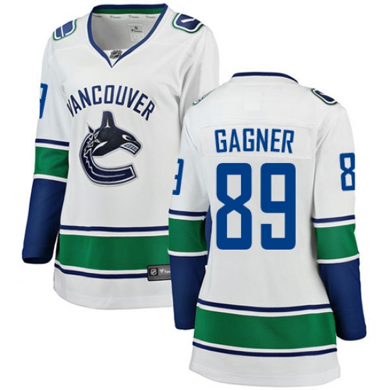 Women's Vancouver Canucks #89 Sam Gagner Fanatics Branded White Away Breakaway NHL Jersey - Ujersey