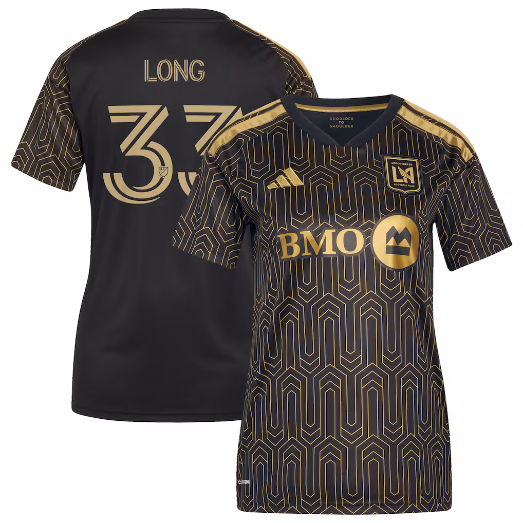 Women's LAFC Aaron Long adidas Black 2026 Primary Kit Replica Jersey