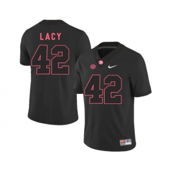 Alabama Crimson Tide 42 Eddie Lacy Black College Football Jersey