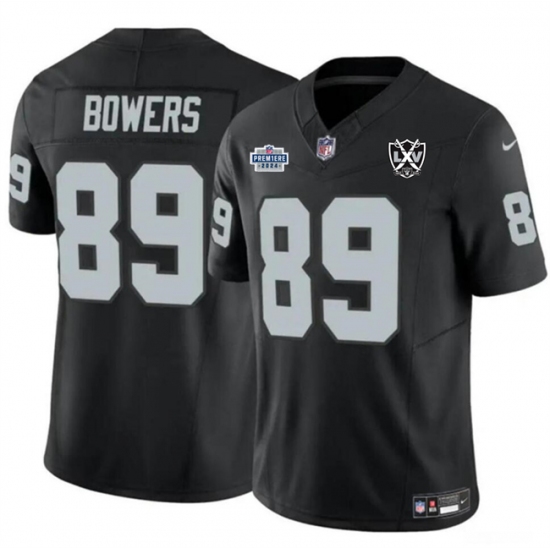 Men's Las Vegas Raiders #89 Brock Bowers Black 2024 F.U.S.E 65th Anniversary Vapor Stitched Football Jersey - Ujersey