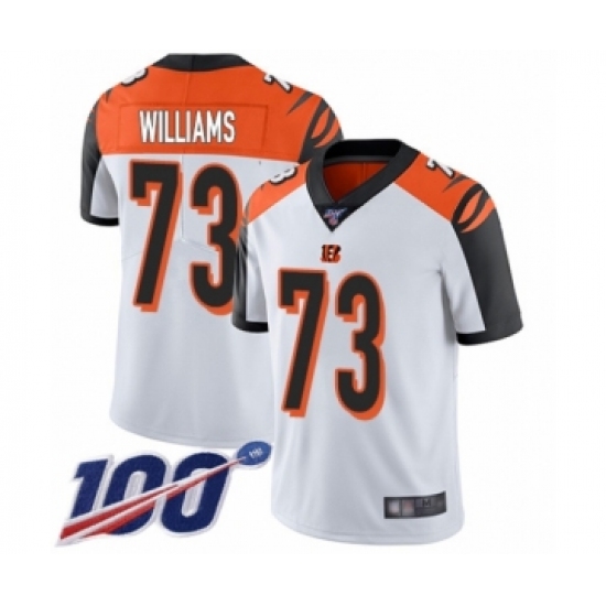 Men's Cincinnati Bengals #73 Jonah Williams White Vapor Untouchable Limited Player 100th Season Football Jersey - Ujersey