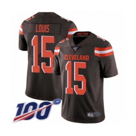 Men's Cleveland Browns #15 Ricardo Louis Brown Team Color Vapor Untouchable Limited Player 100th Season Football Jersey - Ujersey