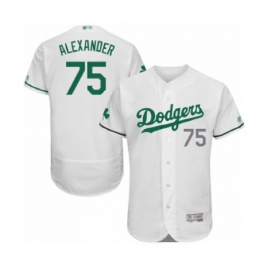 Men's Los Angeles Dodgers #75 Scott Alexander White Celtic Flexbase Authentic Collection Baseball Player Jersey - Ujersey