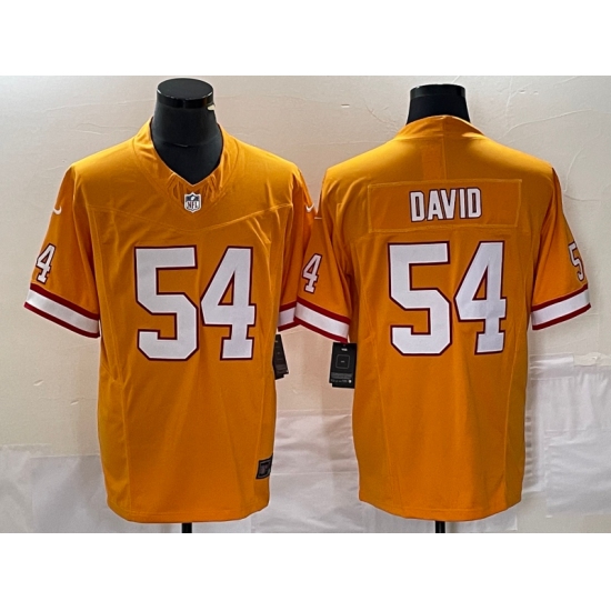 Men's Nike Tampa Bay Buccaneers #54 Lavonte David Yellow 2023 F.U.S.E. Vapor Limited Throwback Stitched Football Jersey - Ujersey