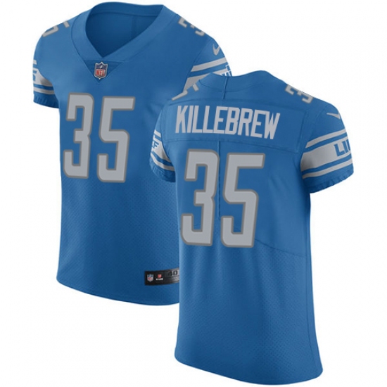Men's Nike Detroit Lions #35 Miles Killebrew Blue Team Color Vapor Untouchable Elite Player NFL Jersey - Ujersey
