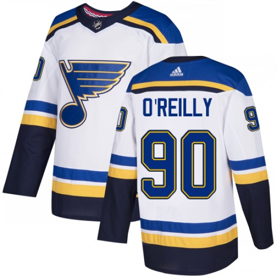 Men's Adidas St. Louis Blues #90 Ryan O'Reilly Authentic White Away NHL Jersey - Ujersey