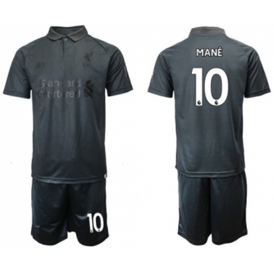Liverpool #10 Mane Black Soccer Club Jersey