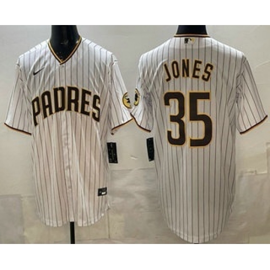 Men's San Diego Padres #35 Randy Jones White Cool Base Jersey