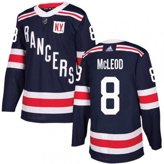 Men's Adidas New York Rangers #8 Cody McLeod Authentic Navy Blue 2018 Winter Classic NHL Jersey - Ujersey