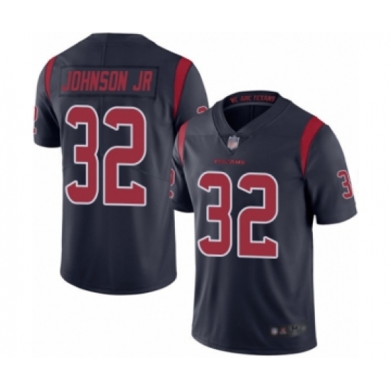 Youth Houston Texans #32 Lonnie Johnson Limited Navy Blue Rush Vapor Untouchable Football Jersey - Ujersey