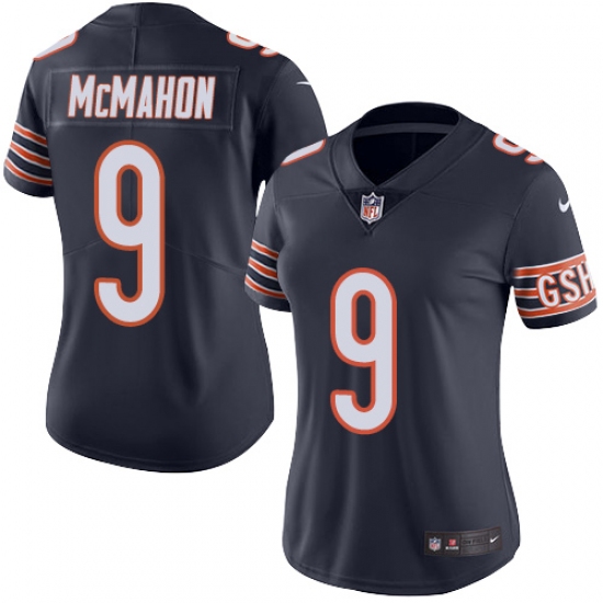 Women's Nike Chicago Bears #9 Jim McMahon Navy Blue Team Color Vapor Untouchable Limited Player NFL Jersey - Ujersey