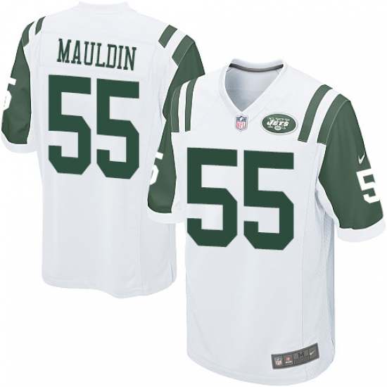 Men's Nike New York Jets #55 Lorenzo Mauldin Game White NFL Jersey - Ujersey