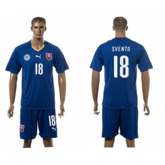 Slovakia #18 Svento Blue Away Soccer Country Jersey