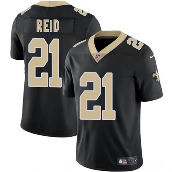 Men's New Orleans Saints #21 Justin Reid Black 2025 Vapor Limited Football Stitched Jersey