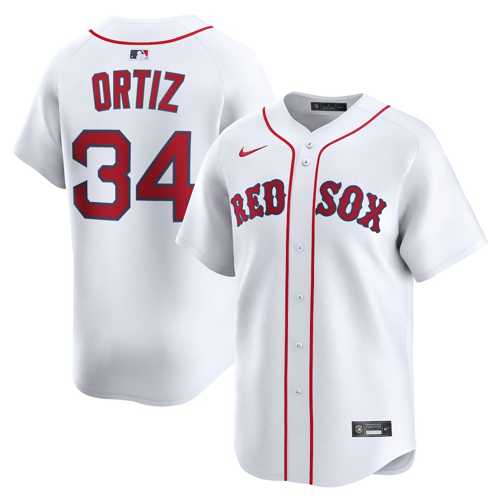 Men's Boston Red Sox David Ortiz Nike White Home Limited Jersey - SUjersey01