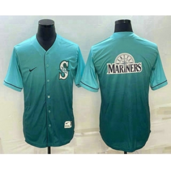 Men's Seattle Mariners Big Logo Nike Green Fade Jersey - Ujersey