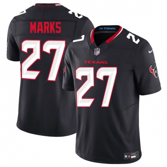 Men's Houston Texans #27 Woody Marks Navy 2025 F.U.S.E. Vapor Limited Football Stitched Jersey - Ujersey