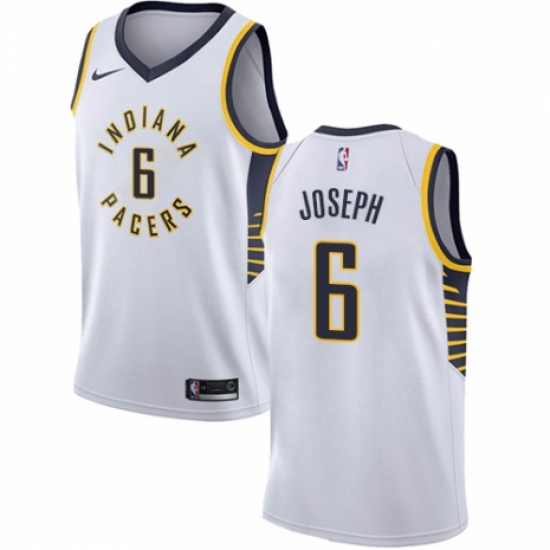 Men's Nike Indiana Pacers #6 Cory Joseph Authentic White NBA Jersey - Association Edition - Ujersey