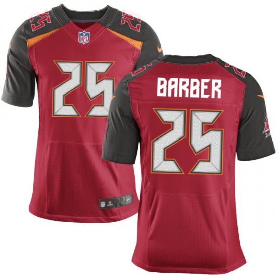 Men's Nike Tampa Bay Buccaneers #25 Peyton Barber Elite Red Team Color NFL Jersey - Ujersey