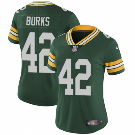 Women's Nike Green Bay Packers #42 Oren Burks Green Team Color Vapor Untouchable Elite Player NFL Jersey - Ujersey