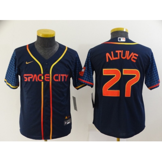 Youth Toddler Houston Astros #27 Jose Altuve Nike Navy 2022 City Connect Player Jersey - Ujersey