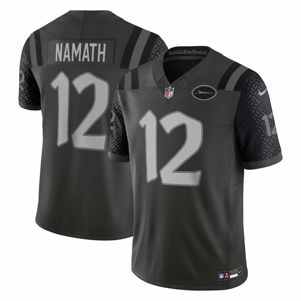 Men's New York Jets Joe Namath Nike Green Rivalries Collection Stitched Limited Jersey - U-jersey