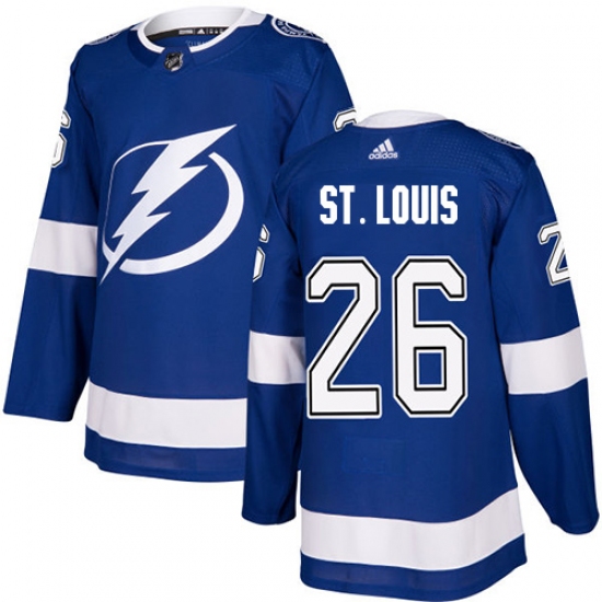Men's Adidas Tampa Bay Lightning #26 Martin St. Louis Premier Royal Blue Home NHL Jersey - Ujersey