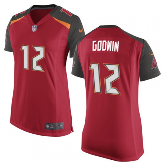 Women's Nike Tampa Bay Buccaneers #12 Chris Godwin Game Red Team Color NFL Jersey - Ujersey