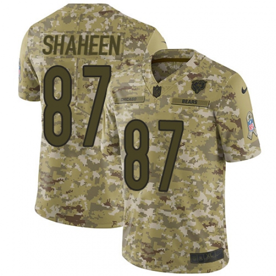 Youth Nike Chicago Bears #87 Adam Shaheen Limited Camo 2018 Salute to Service NFL Jersey - Ujersey