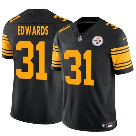 Men's Pittsburgh Steelers #31 Daijun Edwards Black 2024 F.U.S.E. Color Rush Limited Football Stitched Jersey - Ujersey