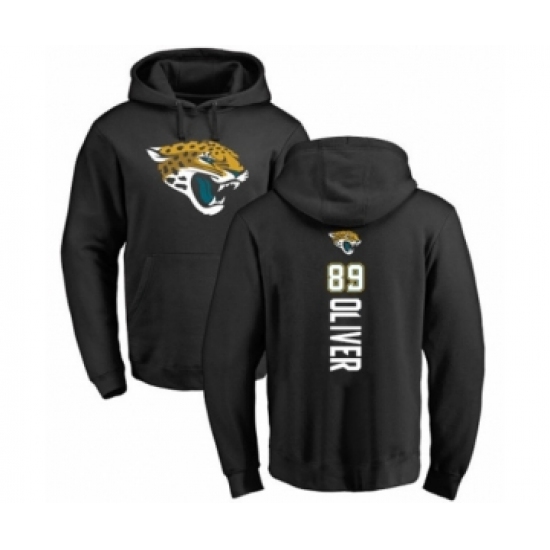 Football Jacksonville Jaguars #89 Josh Oliver Black Backer Pullover Hoodie - Ujersey
