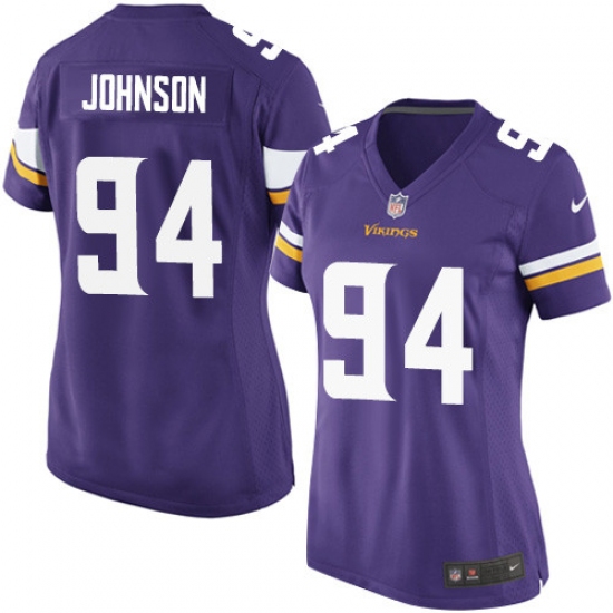 Women's Nike Minnesota Vikings #94 Jaleel Johnson Game Purple Team Color NFL Jersey - Ujersey