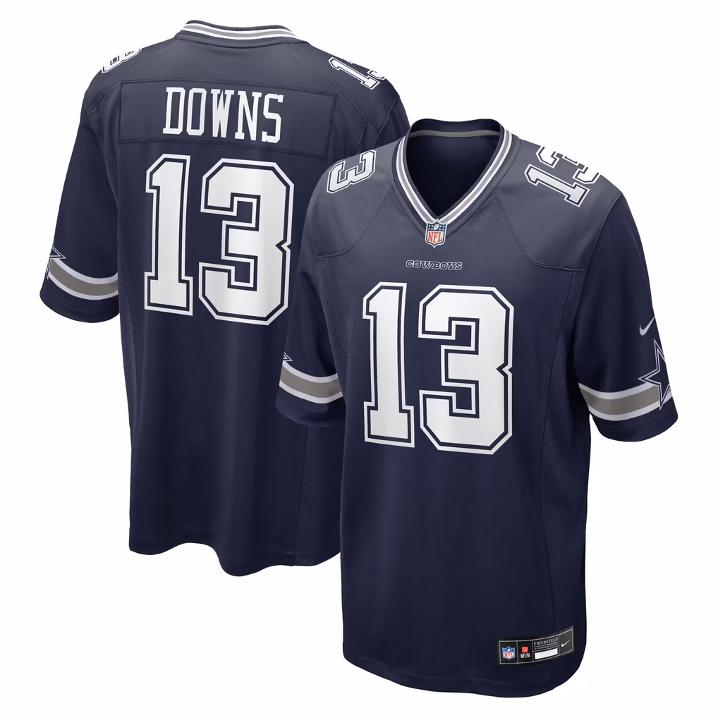 Men's Dallas Cowboys Caleb Downs Nike Navy Team Game Jersey - SUjersey01