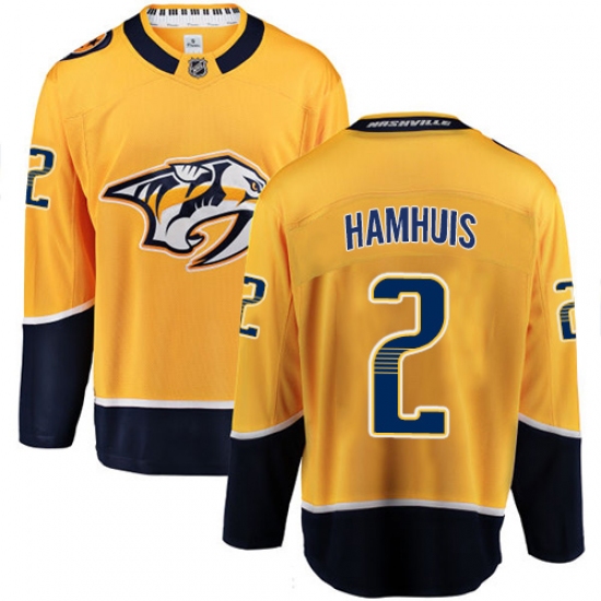 Youth Nashville Predators #2 Dan Hamhuis Fanatics Branded Gold Home Breakaway NHL Jersey - Ujersey