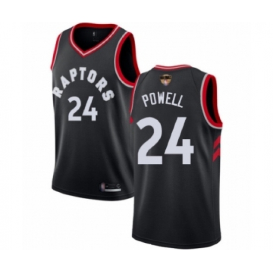 Men's Toronto Raptors #24 Norman Powell Swingman Black 2019 Basketball Finals Bound Jersey Statement Edition - Ujersey