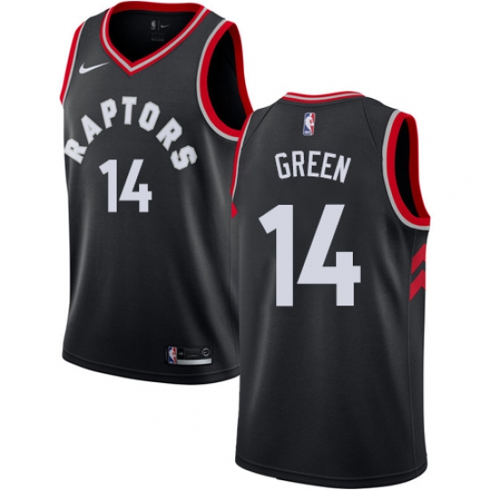 Women's Nike Toronto Raptors #14 Danny Green Swingman Black NBA Jersey Statement Edition - Ujersey