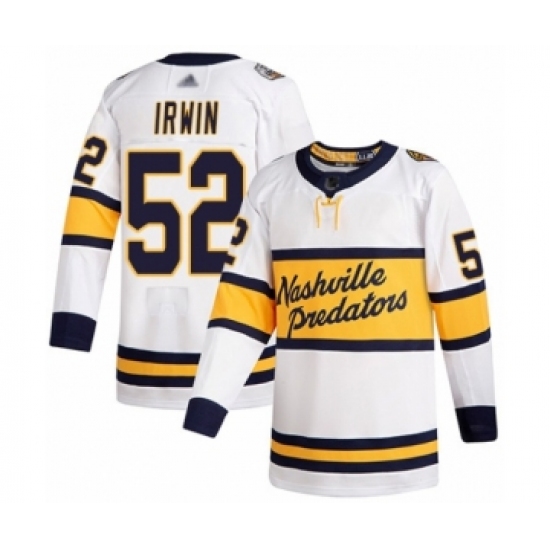 Youth Nashville Predators #52 Matt Irwin Authentic White 2020 Winter Classic Hockey Jersey - Ujersey