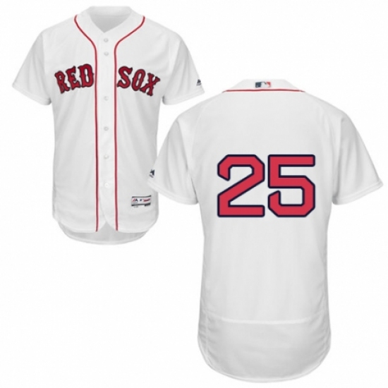 Men's Majestic Boston Red Sox #25 Tony Conigliaro White Home Flex Base Authentic Collection MLB Jersey - Ujersey