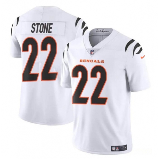 Men's Cincinnati Bengals #22 Geno Stone White Vapor Untouchable Limited Football Stitched Jersey - Ujersey