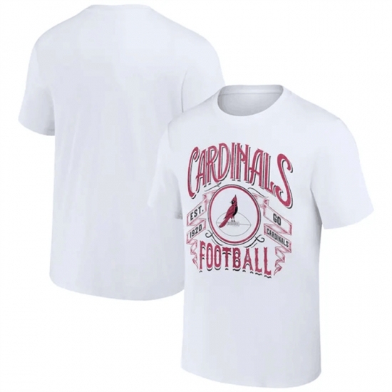 Men's Arizona Cardinals White X Darius Rucker Collection Vintage Football T Shirt - Ujersey